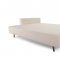 Cassius Natural Fabric Sofa Bed Convertible w/Chromed Steel Legs