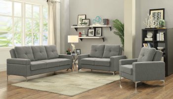 Dorian Adjustable Sofa & Loveseat 52810 in Gray Linen by Acme [AMS-52810-Dorian]