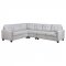 Georgina Sectional Sofa 551705 in Steel Beige Fabric by Coaster