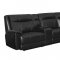 Cullen Sectional Sofa 603160 in Black Leatherette by Coaster