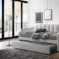 Peridot Daybed 39410 in Dove Gray Velvet by Acme w/Trundle