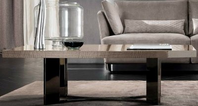 Dune Perla Coffee Table in Glossy Frise Perla by Rossetto