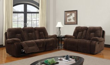 U3090 Reclining Sofa in Chocolate Fabric by Global Furniture USA [GFS-U3090]