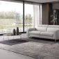 Augusto Power Reclining Sofa in White Leather by Whiteline