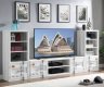 Cargo TV Stand w/2 Side Piers Set 91880 in White by Acme