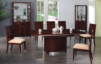 Deep Cherry Finish Contemporary Dining Set [PKDS-DT192]