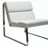 Angel Chair in White Leatherette by Whiteline Imports