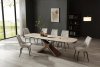 9368 Dining Table Taupe by ESF w/Optional 1239 Beige Chairs