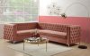 Rhett Sectional Sofa 55505 in Dusty Pink Velvet by Acme