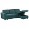 Samantha Sleeper Sectional Sofa 511087 in Teal Fabric by Coaster