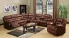 9172/9242 Reclining Sectional Sofa in Brown Bonded Leather