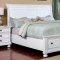 Castor Bedroom CM7590WH in White w/Storage Footboard w/Options