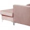 Eliana Sectional Sofa 660 in Pink Velvet Fabric by Meridian