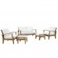 Marina Outdoor Patio Sofa 5Pc Set in Solid Wood by Modway