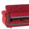 Roxanna Sofa Bed in Red Chenille Fabric by Rain w/Optional Items