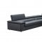 Kobe Sectional Sofa in Blue Gray Premium Leather by J&M