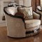 Ernestine Chair 52112 in Tan Fabric by Acme w/Options