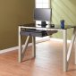 Network 4864 Computer Desk by Homelegance in Metal & Glass