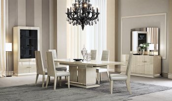 Chiara Dining Table in Light Walnut by J&M w/Optional Items [JMDS-Chiara]