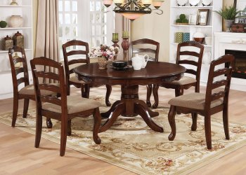 Townsville 5Pc Dining Set CM3109T in Brown Cherry w/Options [FADS-CM3109RT-Townsville]