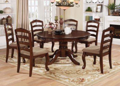 Townsville 5Pc Dining Set CM3109T in Brown Cherry w/Options