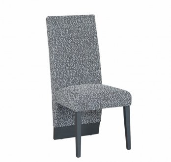 D12DC Dining Chair Set of 4 in White/Gray Velvet by Global