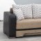 Fabric & Vinyl Two-Tone Modern Sofa Bed w/Optional Accent Chair