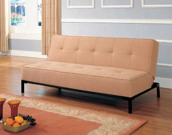 Tan Microfiber Contemporary Sofa Bed Convertible [HESB-4790]