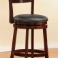 Cherry Finish Set of 2 Shapel Swivel Counter Height Chairs