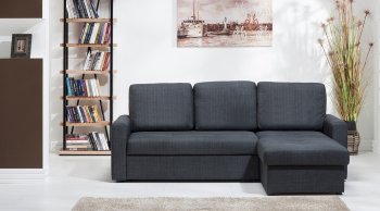 Flynn Sectional Sofa in Cotone Antrasit Fabric by Istikbal [IKSS-Flynn Cotone Antrasit]