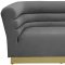 Bellini Sofa 669 in Grey Velvet Fabric by Meridian w/Options