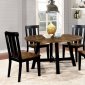 Alana CM3668RT Round Dining Table 5Pc Set in Oak & Black