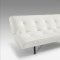 Black or White Leatherette Modern Sofa Bed w/Metal Legs