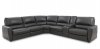 Sloan Power Motion Sectional Sofa Dark Gray Leather by Beverly