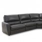 Sloan Power Motion Sectional Sofa Dark Gray Leather by Beverly