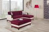 Almira Golf Burgundy Sectional Sofa in Fabric by Casamode