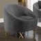 Serpentine Sofa 679 in Grey Velvet Fabric by Meridian w/Options