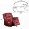 Zuriel Motion Sofa LV52150 in Red PU by Acme w/Options