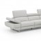 Annalaise Recliner Leather Sectional Sofa in Silver Gray by J&M