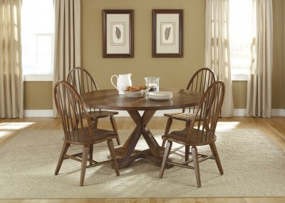 Hearthstone Dining Table 5Pc Set 382-DR-5PDS in Oak by Liberty