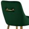 Owen Counter Stool 745 Set of 2 Green Velvet Fabric by Meridian