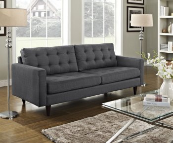 Empress Sofa in Gray Fabric by Modway w/Options [MWS-1011 Empress Gray]