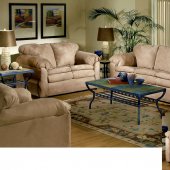 7500 Vera Sofa & Loveseat Set in Mocha Fabric by Chelsea