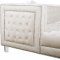 Moda Sectional Sofa 631 in Cream Velvet Fabric by Meridian