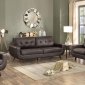 Deryn Sofa & Loveseat Set 8327DBR in Dark Brown by Homelegance