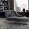 Margo Sofa 622 in Grey Velvet Fabric by Meridian w/Options