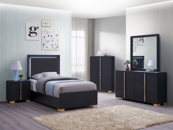 Marceline Kids Bedroom Set 4Pc 222831 in Black by Coaster [CRKB-222831 Marceline]