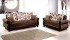 Meyra Sofa Bed in Brown Microfiber by Rain w/Optional Items