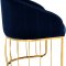 Gio Accent Chair 586 Set of 2 in Navy Velvet by Meridian