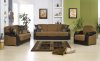 Suet Brown Fabric Contemporary Living Room w/Sleeper Sofa